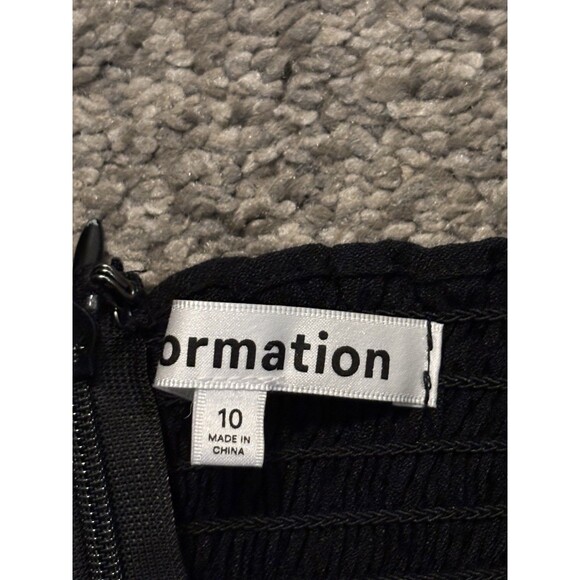 Reformation Ballari Off Shoulder Long Sleeve Dress Size 10 Black - Picture 4 of 9